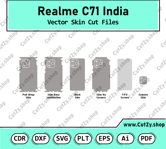 Realme C71 India Vector Skin Cut Files