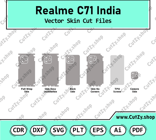 Realme C71 India Vector Skin Cut Files