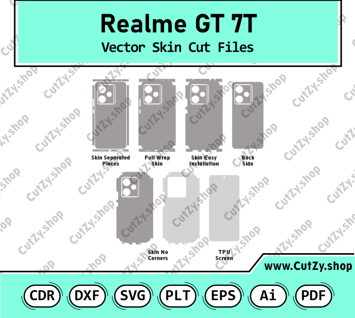 Realme GT 7T Vector Skin Cut Files