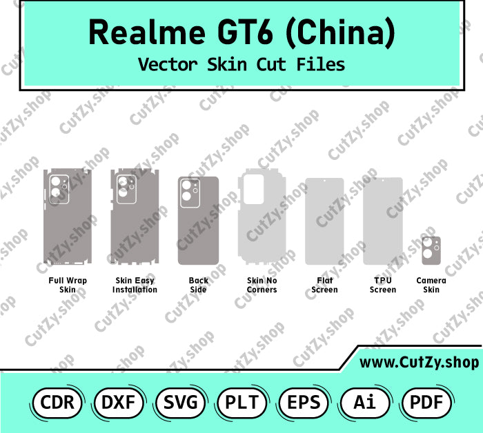Realme GT6 (China) Vector Skin Cut Files