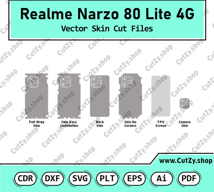 Realme Narzo 80 Lite 4G Vector Skin Cut Files