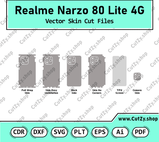Realme Narzo 80 Lite 4G Vector Skin Cut Files