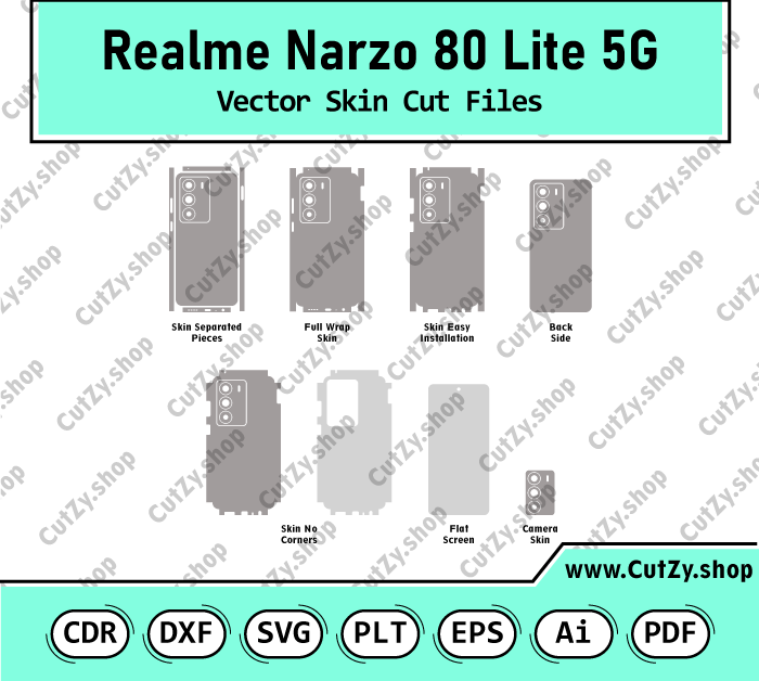 Realme Narzo 80 Lite 5G Vector Skin Cut Files