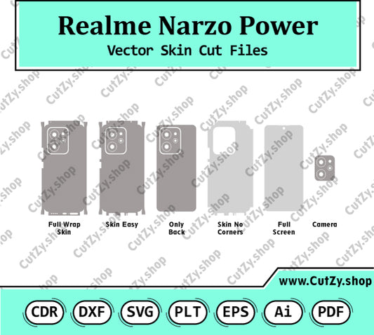 Realme Narzo Power Vector Skin Cut Files