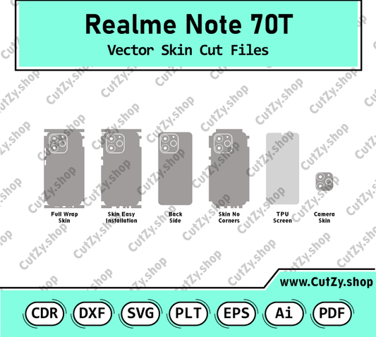Realme Note 70T Vector Skin Cut Files