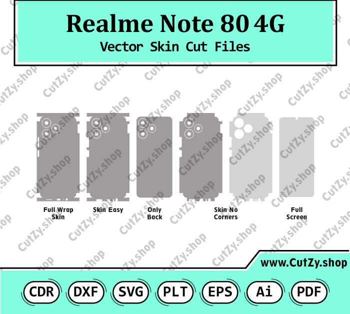 Realme Note 80 4G Vector Skin Cut Files
