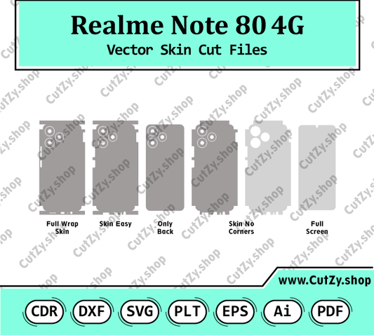 Realme Note 80 4G Vector Skin Cut Files