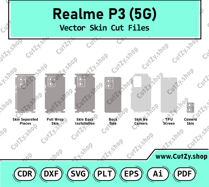 Realme P3 5G Vector Skin Cut Files