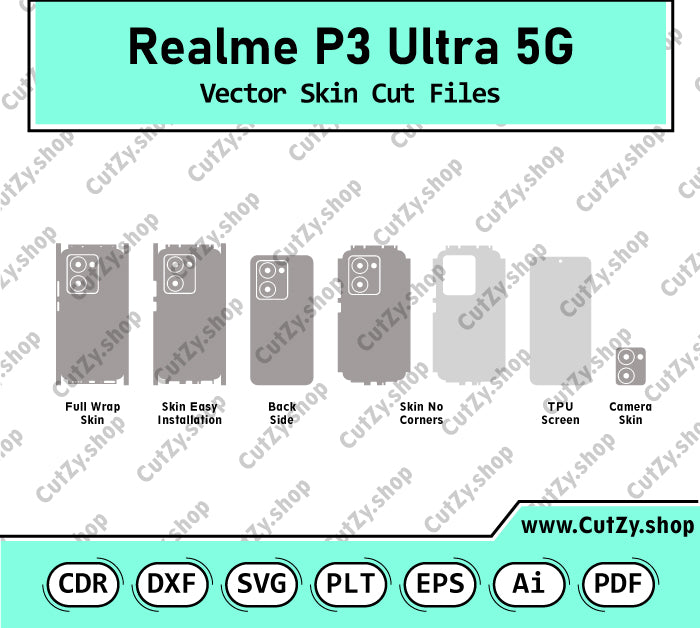 Realme P3 Ultra 5G Vector Skin Cut Files
