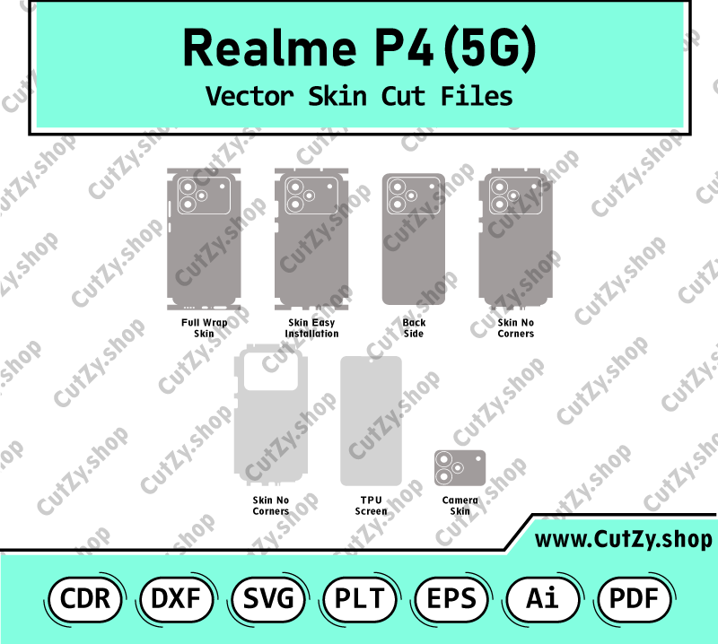 Realme P4 Vector Skin Cut Files