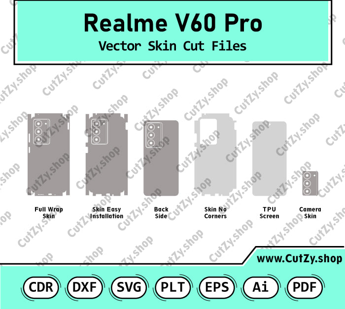 Realme V60 Pro Vector Skin Cut Files