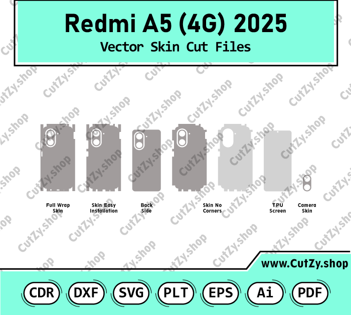 Redmi A5 4G 2025 Vector Skin Cut Files