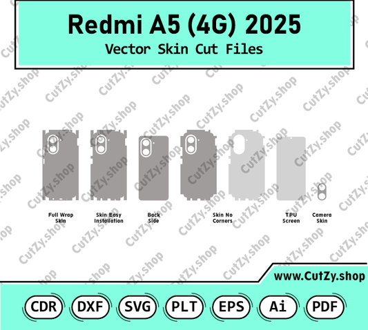 Redmi A5 4G 2025 Vector Skin Cut Files