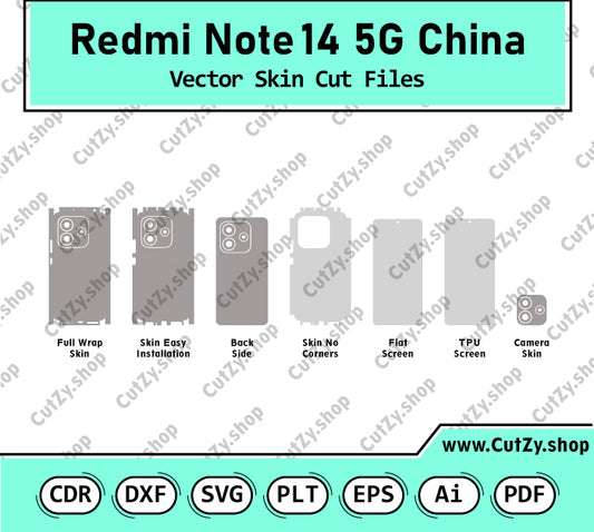 Xiaomi Redmi Note 14 5G China Vector Skin Cut Files
