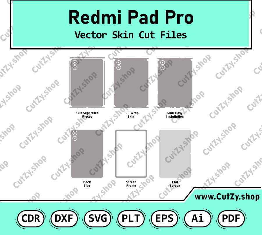 Redmi Pad Pro Vector Skin Cut Files