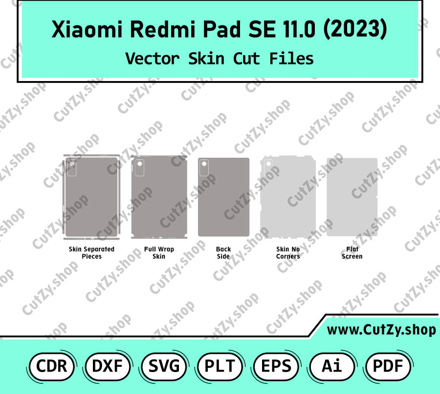 Xiaomi Redmi Pad SE 11.0 Inch 2023 Vector Skin Cut Files
