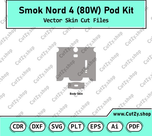 SMOK Nord 4 80W Pod Kit Vector Skin Cut Files