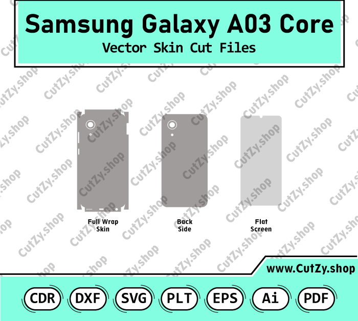 Samsung Galaxy A03 Core Vector Skin Cut Files