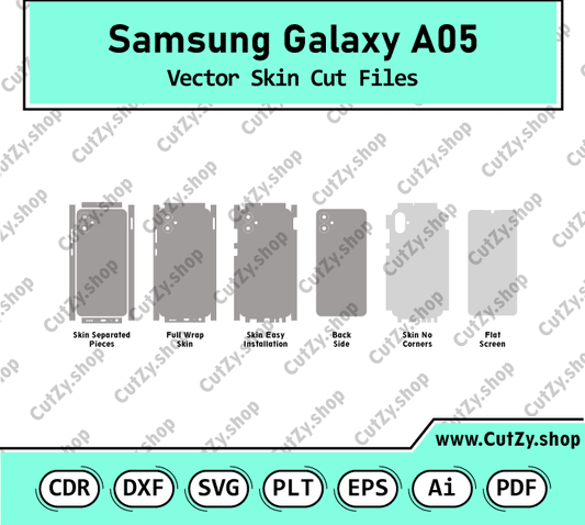 Samsung Galaxy A05 Vector Skin Cut Files