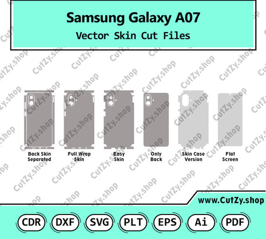 Samsung Galaxy A07 Vector Skin Cut Files