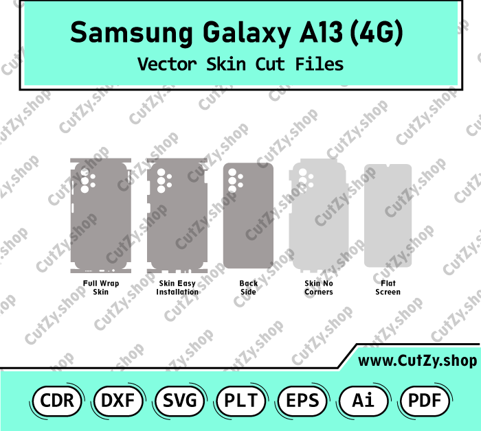 Samsung Galaxy A13 4G Vector Skin Cut Files