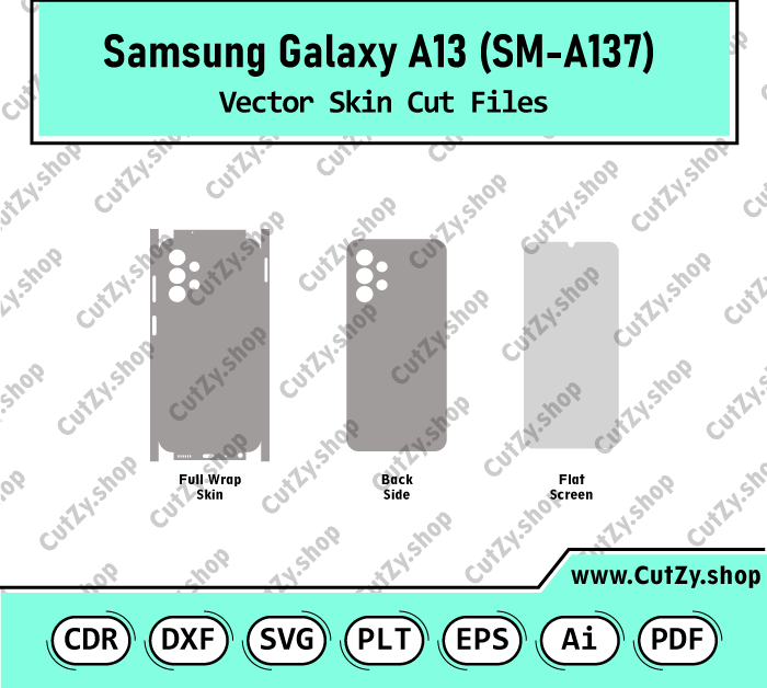Samsung Galaxy A13 (SM-A137) Vector Skin Cut FIles