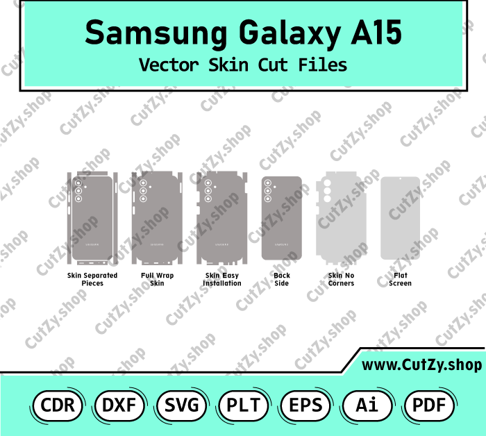 Samsung Galaxy A15 Vector Skin Cut Files