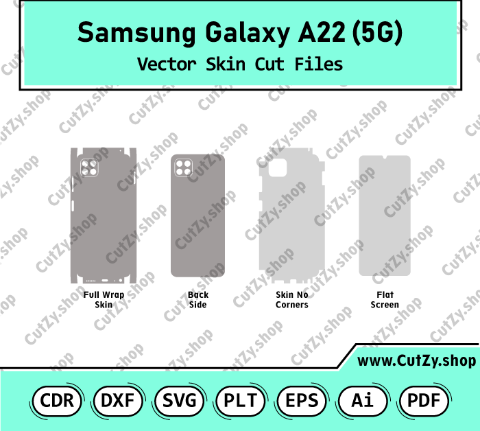 Samsung Galaxy A22 5G Vector Skin Cut Files