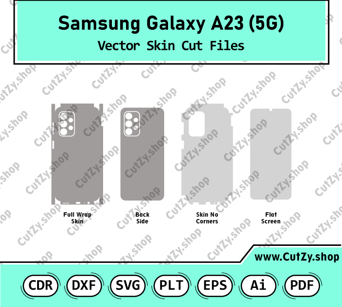 Samsung Galaxy A23 5G Vector Skin Cut Files