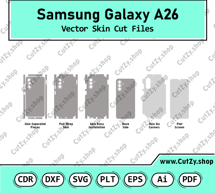 Samsung Galaxy A26 Vector Skin Cut Files