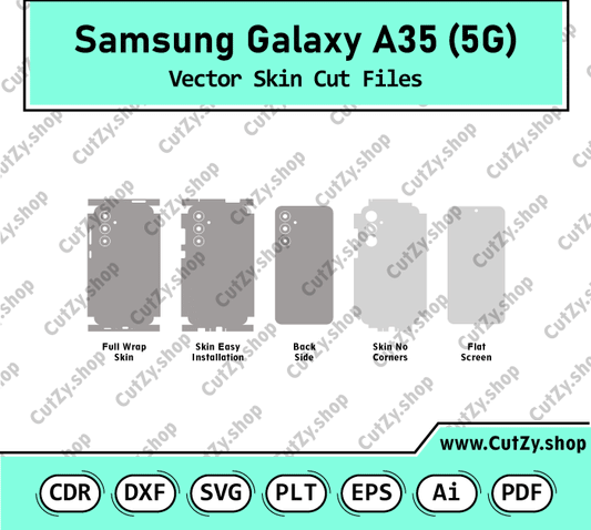 Samsung Galaxy A35 Vector Skin Cut Files