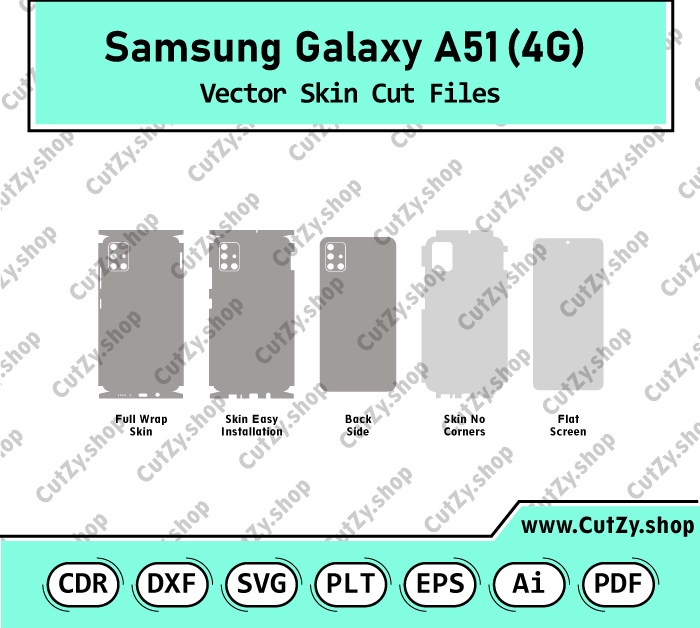 Samsung Galaxy A51 4G Vector Skin Cut Files