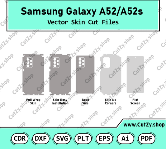 Samsung Galaxy A52/A52s 5G Vector Skin Cut Files