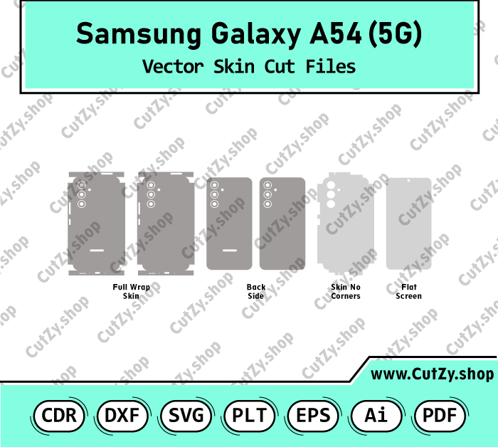 Samsung Galaxy A54 Vector Skin Cut Files