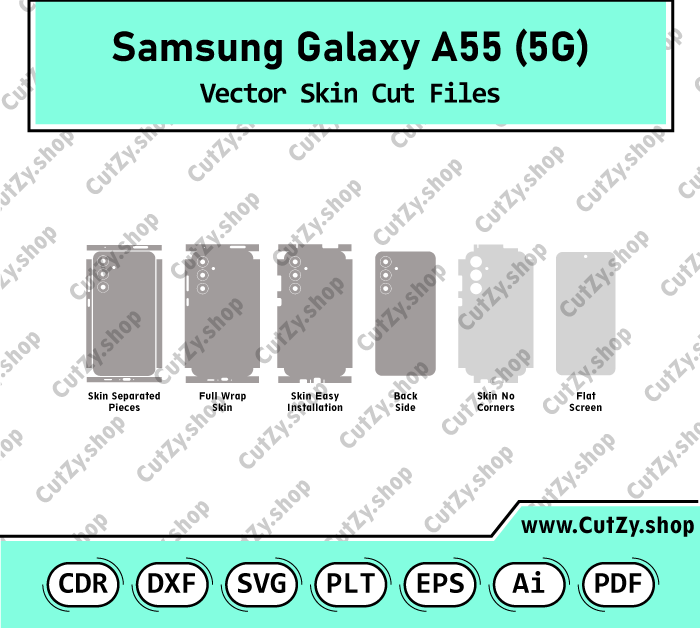 Samsung Galaxy A55 Vector Skin Cut Files