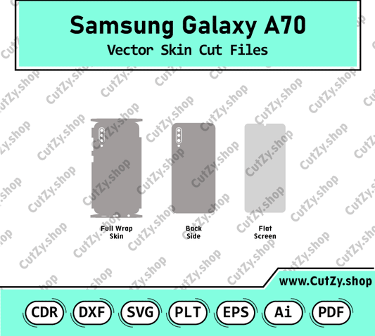 Samsung Galaxy A70 Vector Skin Templates