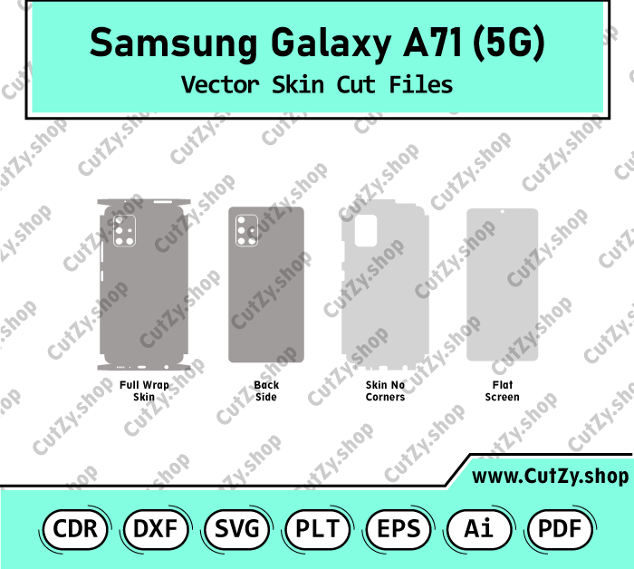 Samsung Galaxy A71 5G Vector Skin Templates