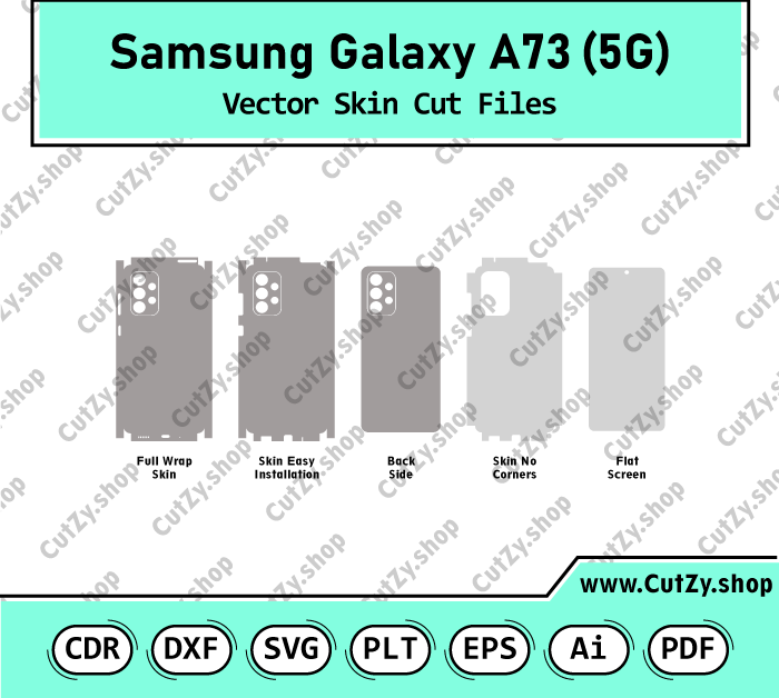 Samsung Galaxy A73 5G Vector Skin Cut Files