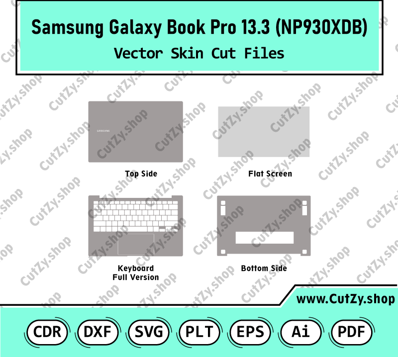 Samsung Galaxy Book Pro 13.3 NP930XDB Vector Skin Cut Files