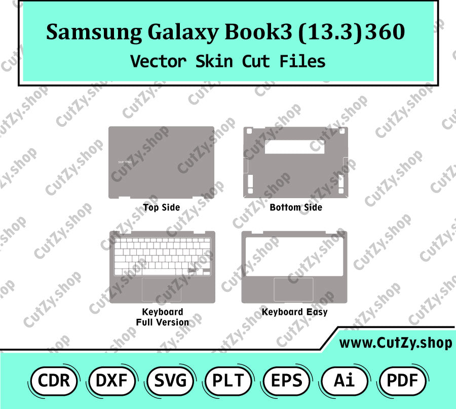 Samsung Galaxy Book3 360 13.3 Vector Skin Cut Files
