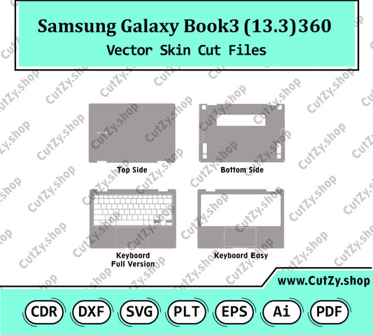 Samsung Galaxy Book3 360 13.3 Vector Skin Cut Files