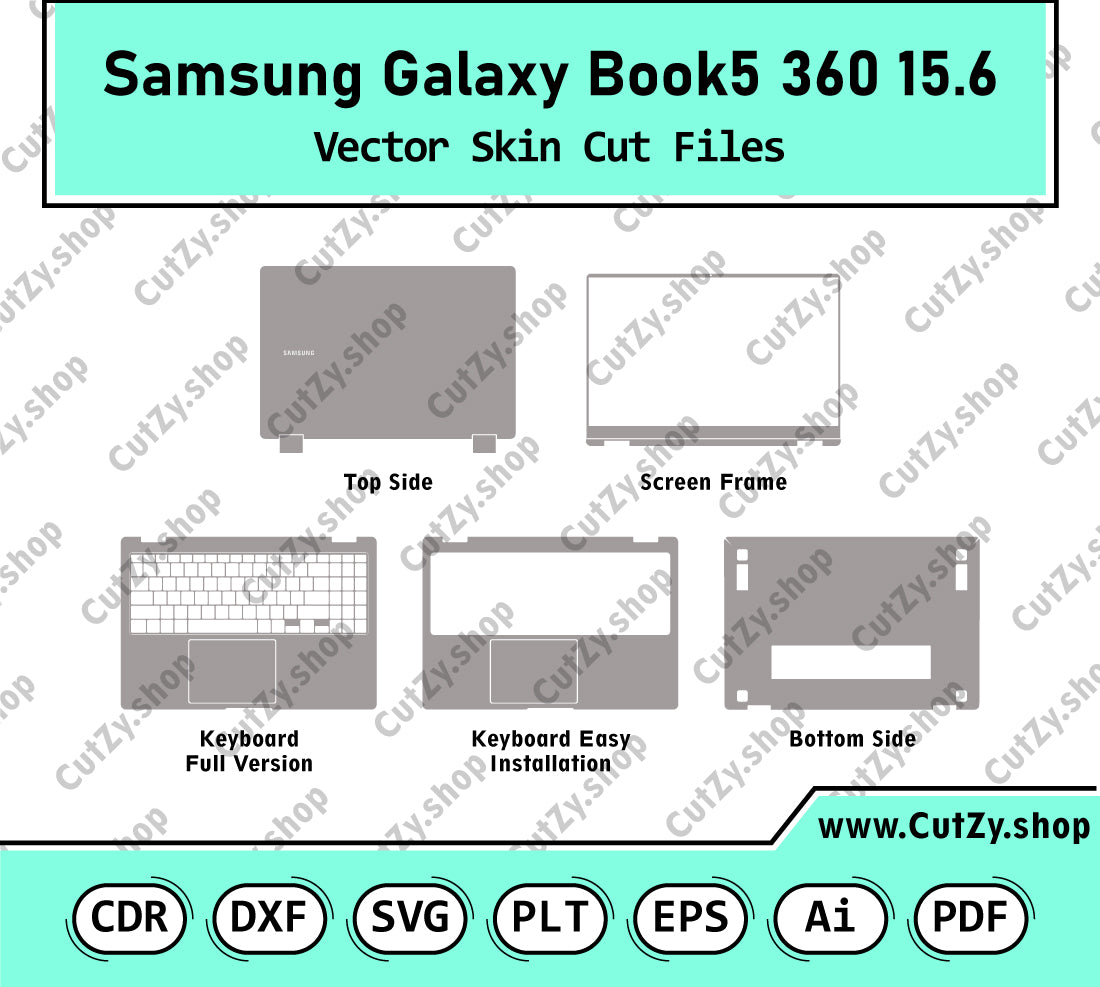 Samsung Galaxy Book5 360 15.6 Vector Skin Cut Files