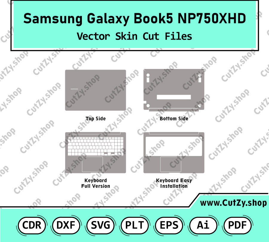 Samsung Galaxy Book5 NP750XHD Vector Skin Cut Files