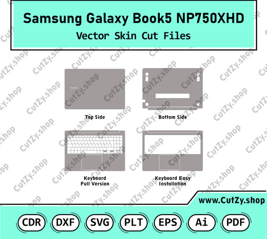 Samsung Galaxy Book5 NP750XHD Vector Skin Cut Files