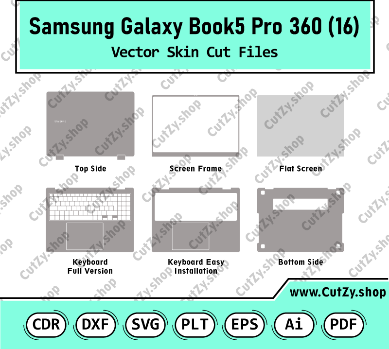 Samsung Galaxy Book 5 Pro 360 16 Vector Skin Cut Files