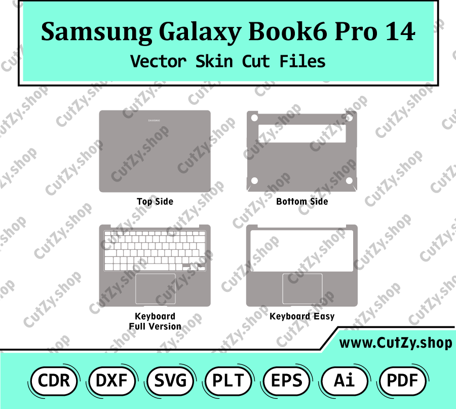 Samsung Galaxy Book6 Pro 14 inch Vector Skin Cut Files