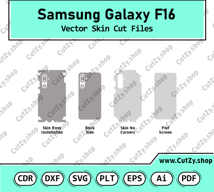 Samsung Galaxy F16 Vector Skin Cut Files