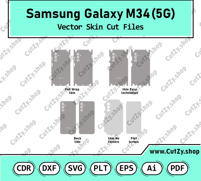 Samsung Galaxy M34 5G Vector Skin Cut Files