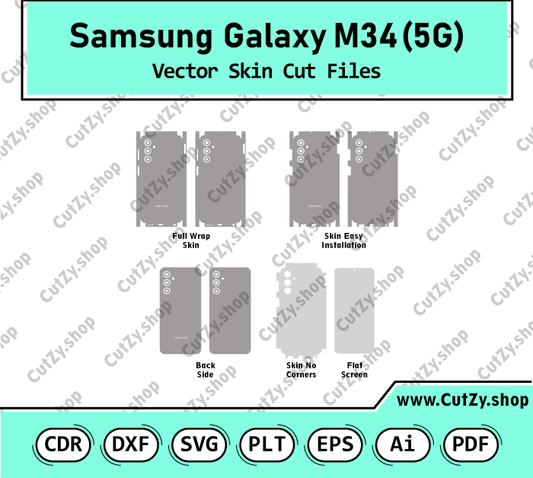 Samsung Galaxy M34 5G Vector Skin Cut Files