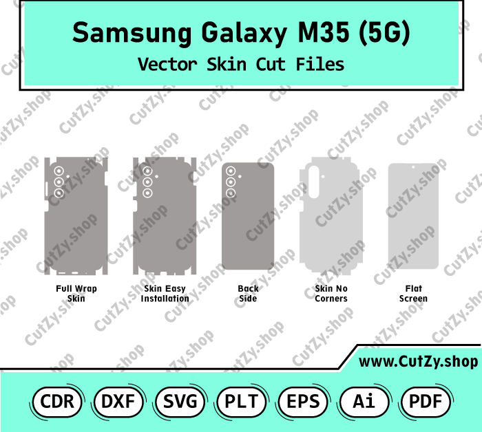 Samsung Galaxy M35 5G Vector Skin Cut Files